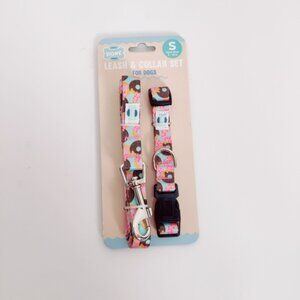 Donut Themed Dog Leash and Collar Set - Small Size NEW